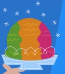 cartoon rainbow sherbet illustration